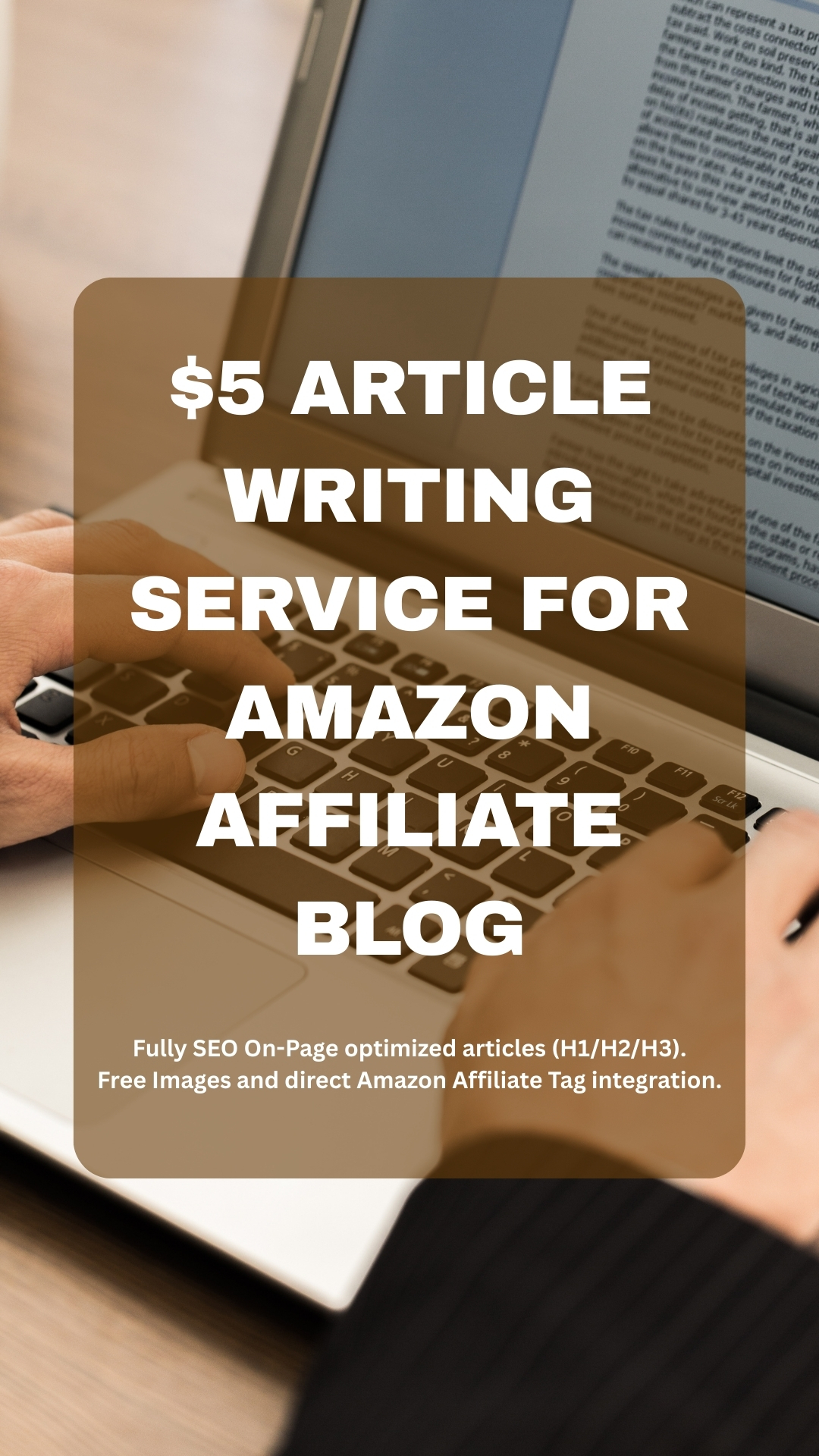 $5 Article Writing Service for Amazon Affiliate Blog
